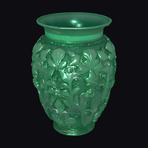 Emerald Floral Vase