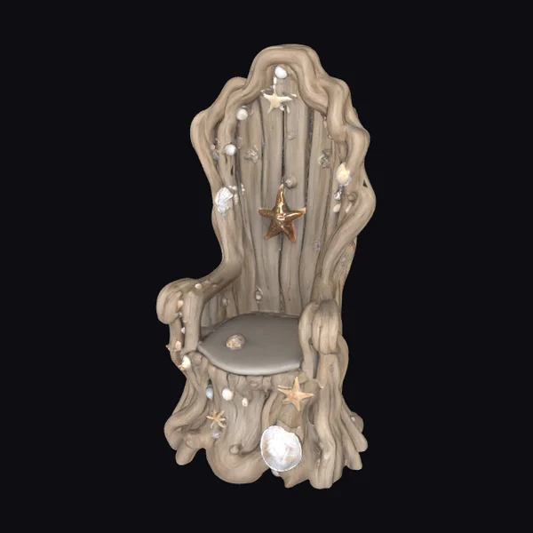 Driftwood Shell Throne