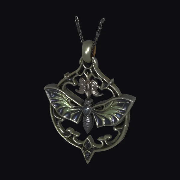Celtic Moth Pendant