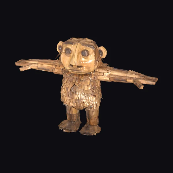 Wooden Forest Guardian Figure