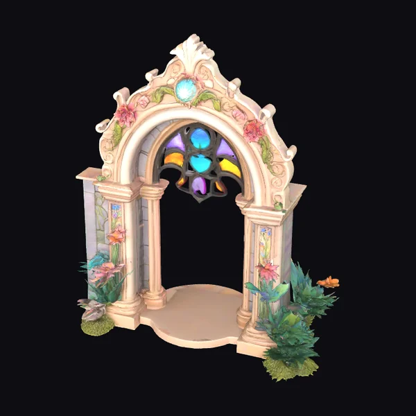 Botanical Stone Archway