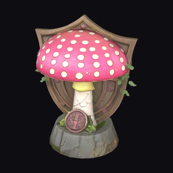 Shielded Pink Toadstool Emblem