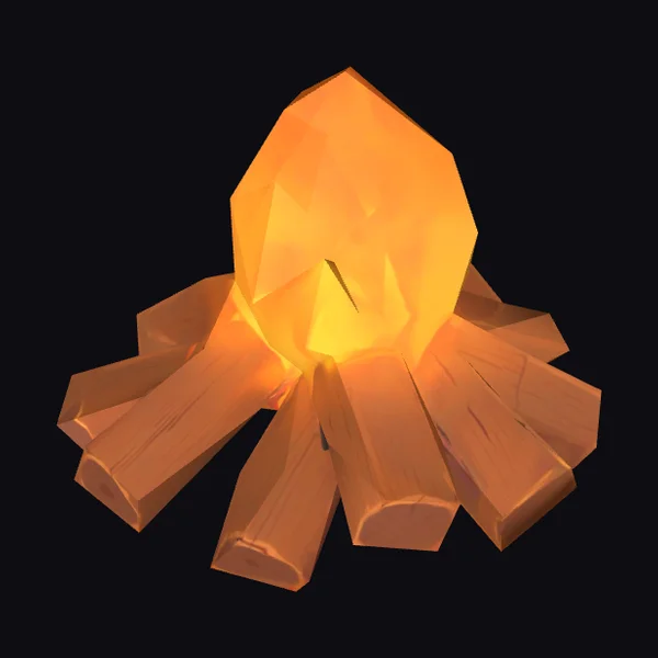 Glowing Campfire Logs
