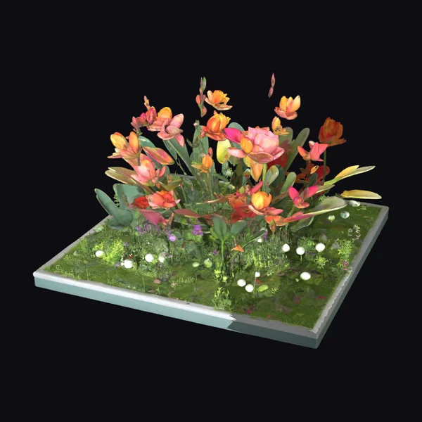 Vibrant Flower Garden Display