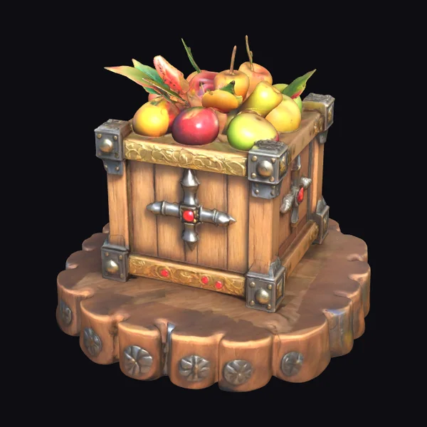 Wooden Treasure Chest Fruits