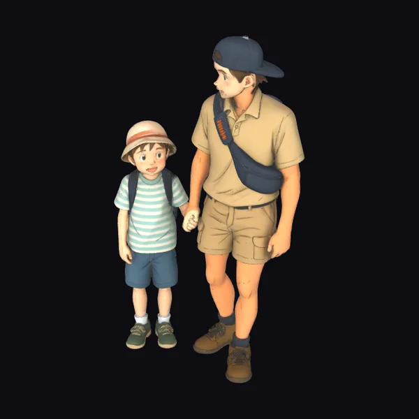 Father Son Nature Walkers