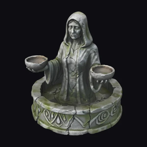 Ancient River Guardian Statue