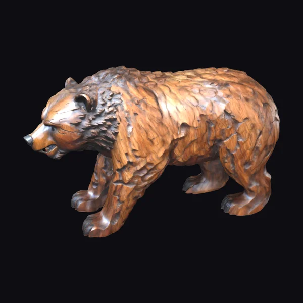 Wooden Bear Sculpture