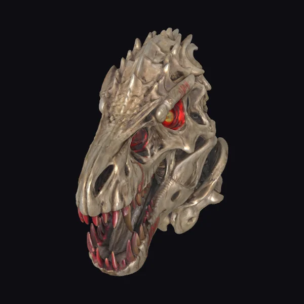 Alien Dinosaur Skull Bust