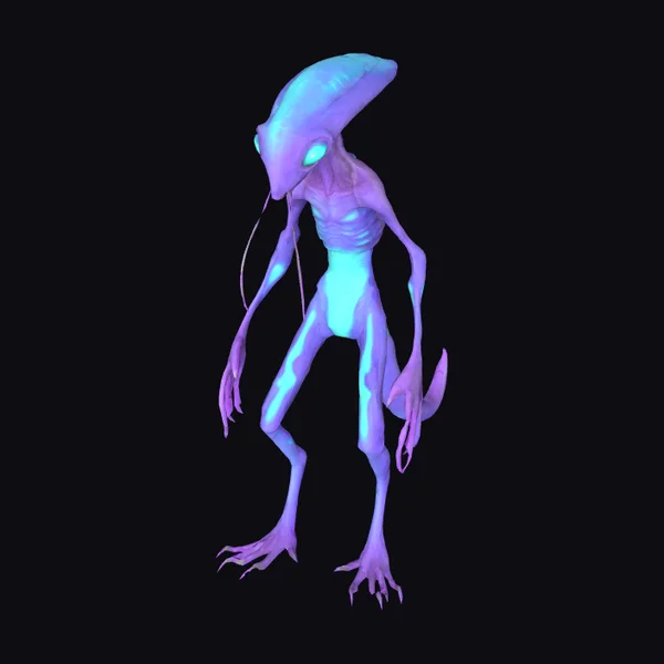 Purple Alien Biped