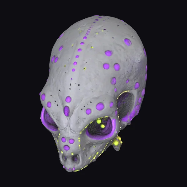 Alien Skull with Bioluminescence