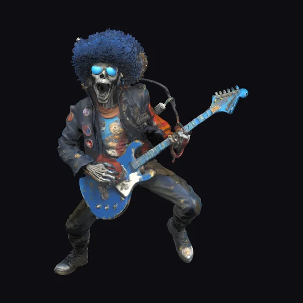 Rocking Skeleton Guitarist