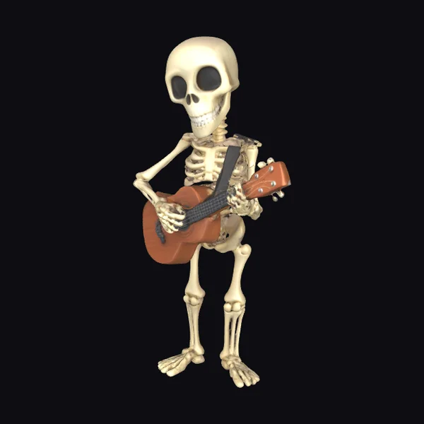 Skeleton with Ukulele