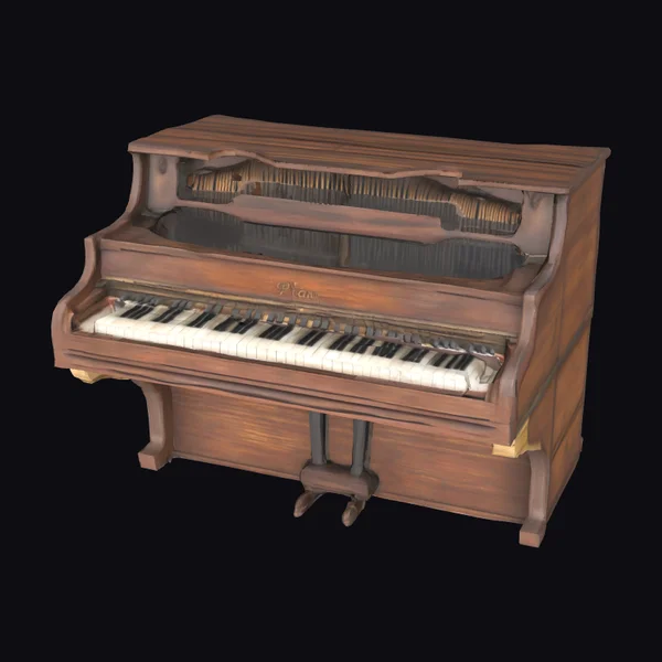 Broken Piano with Warped Wood