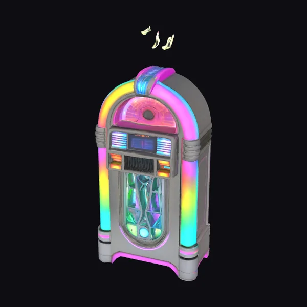 Rainbow Futuristic Jukebox