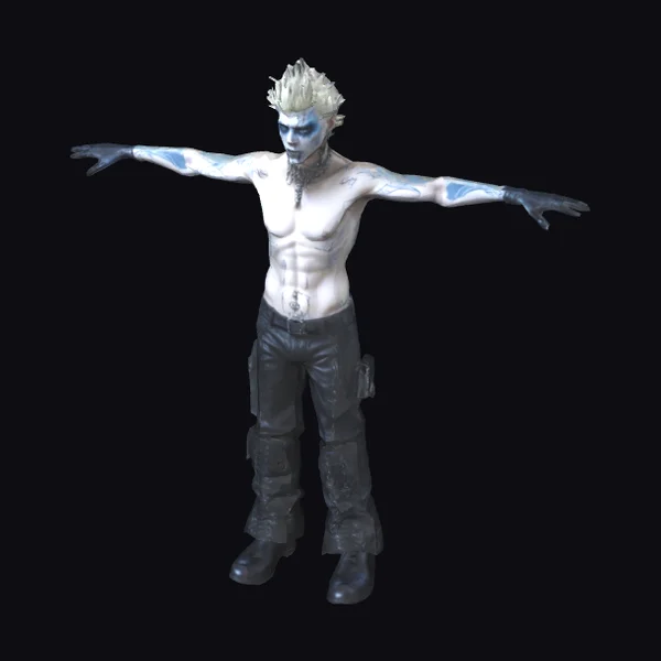 Shirtless Shock Rock Musician