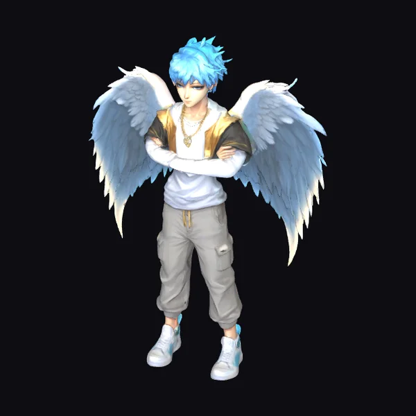 Anime Angel Boy Portrait