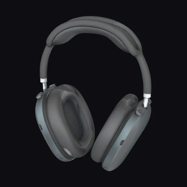 Gray Headphones with Metal Accents