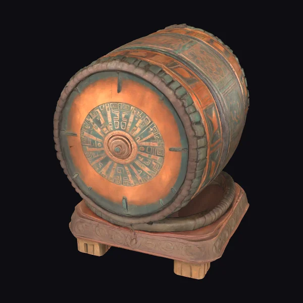 Ancient Copper Ceremonial Drum