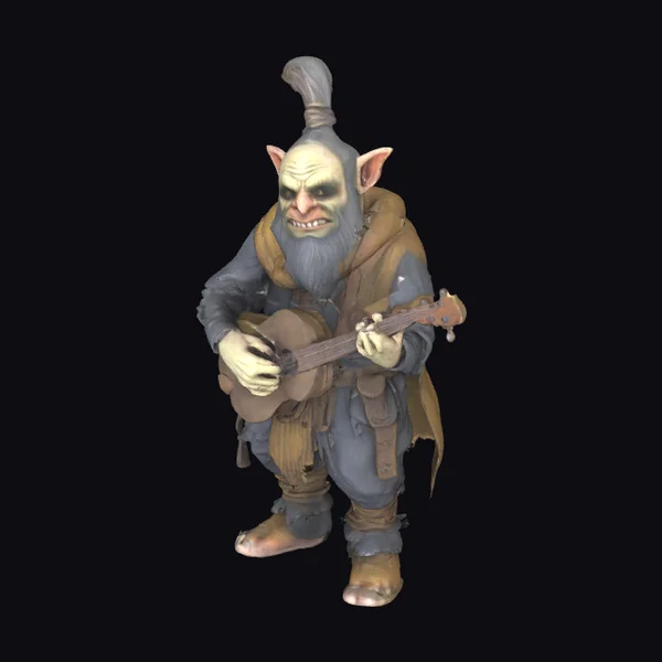 Fantasy Cave Troll Bard