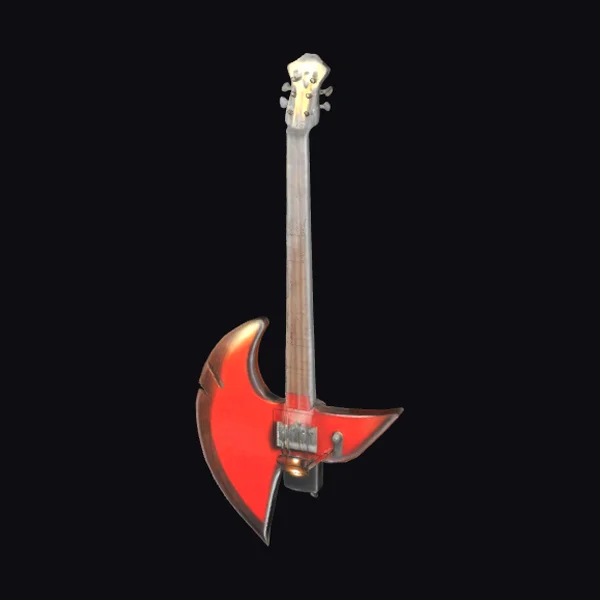 Red Axe Bass Guitar