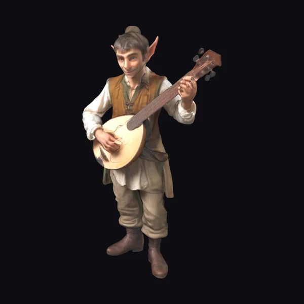 Elf Playing Stringed Instrument