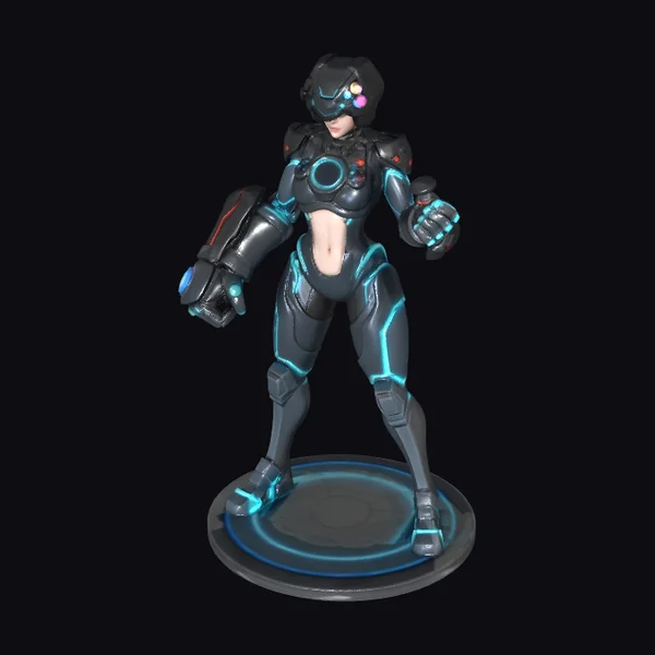 Cyber Female Warrior