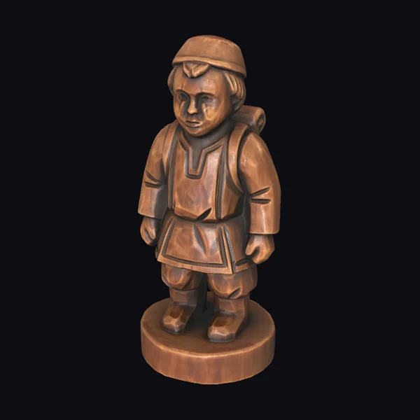Wooden Carved Male Child