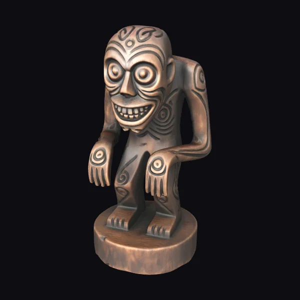 Wooden Ghoul Figurine