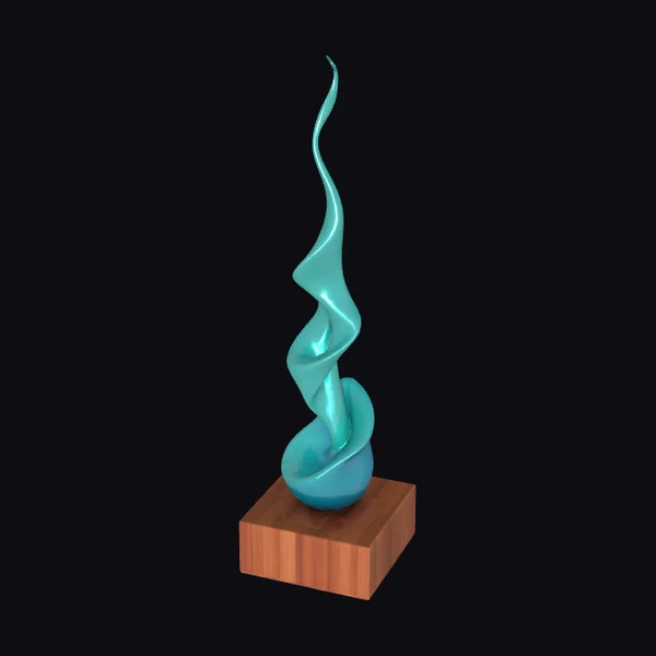 Abstract Fluid Spire Sculpture