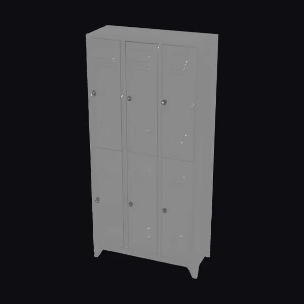 Gray Metal Locker Cabinet