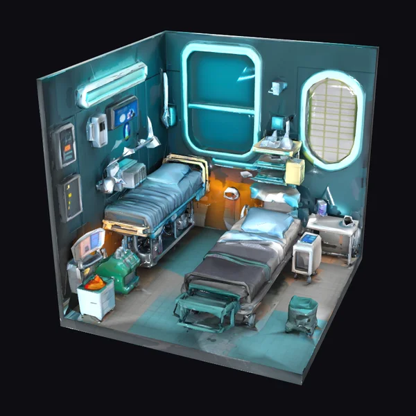 Futuristic Room Infirmary Interior