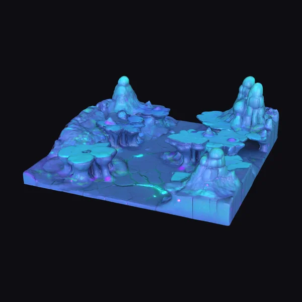 Glowing Alien Rocky Terrain