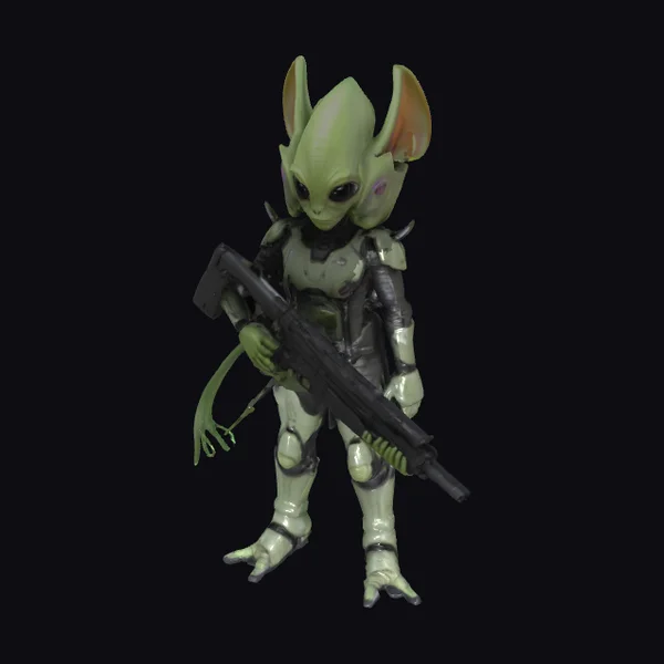 Alien in Combat Suit