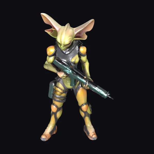 Alien in Combat Suit