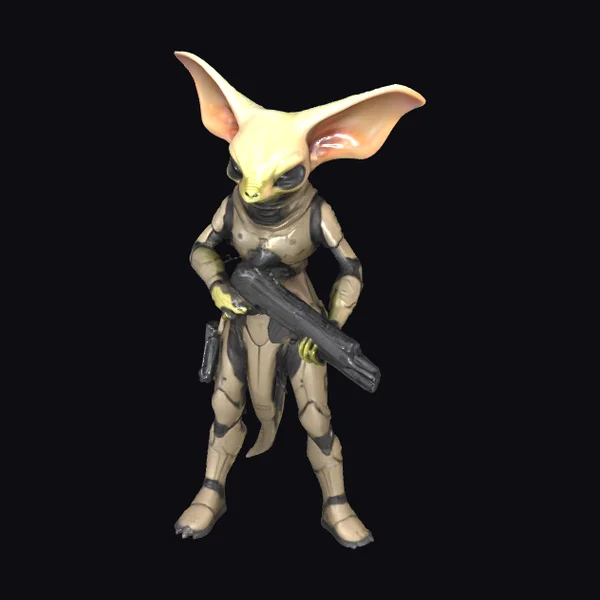 Alien in Combat Bio Suit