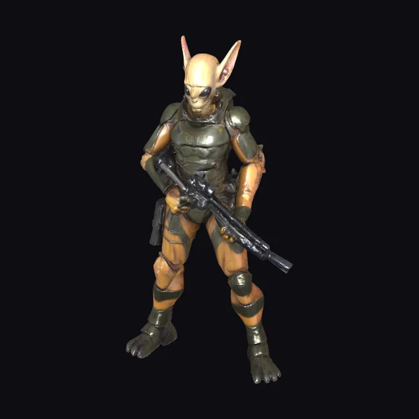 Alien in Combat Bio Suit