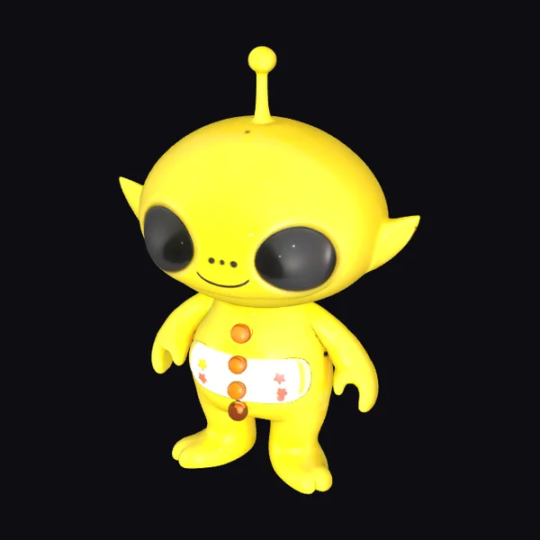 Cute Yellow Alien Toy