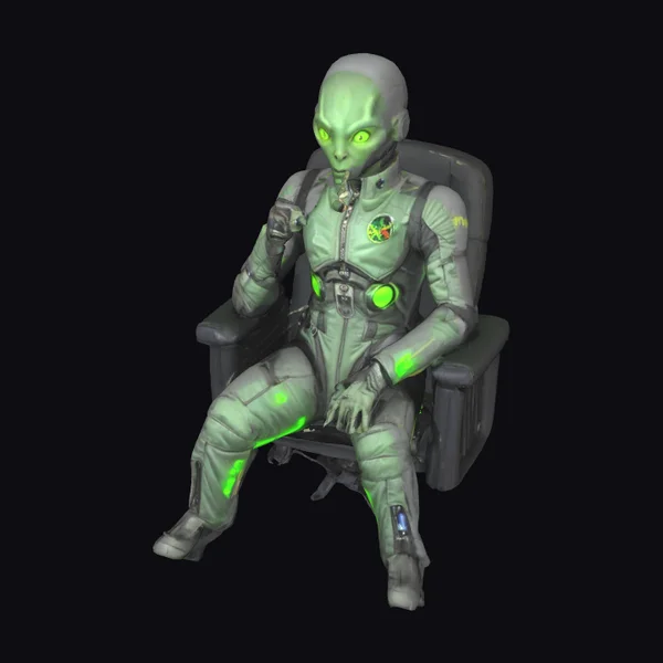 Alien Boy in Chair