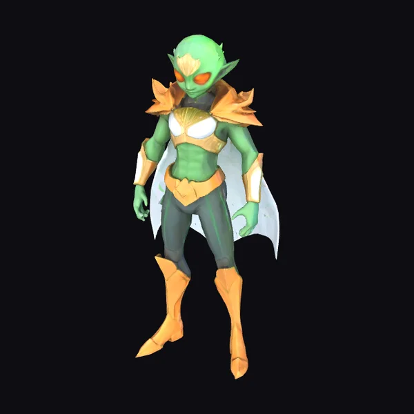 Emerald Alien Humanoid