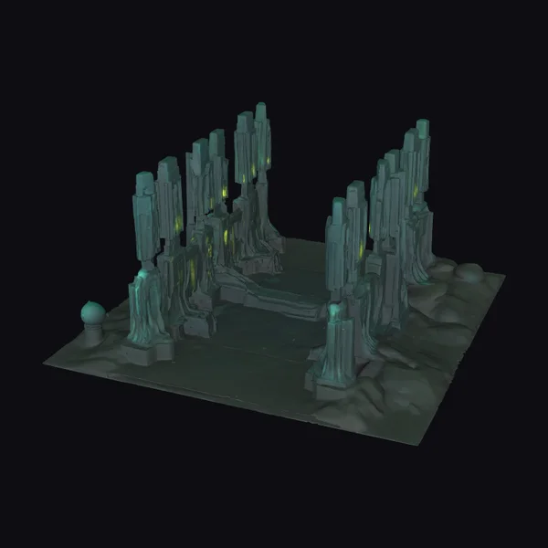 Alien Underwater City Ruins