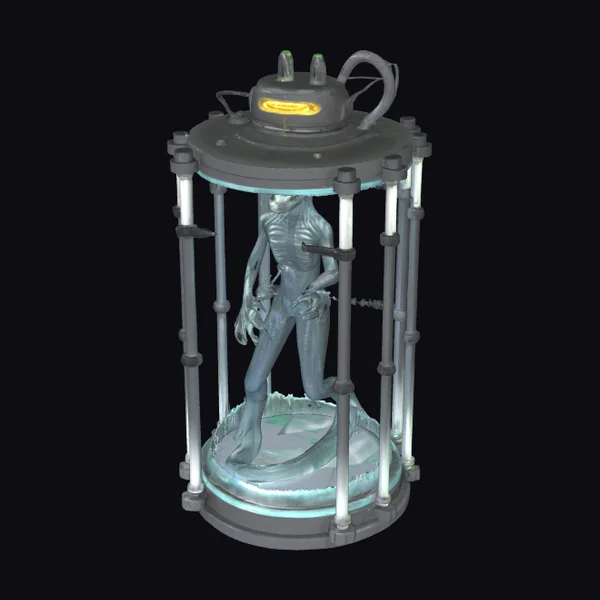 Alien in Stasis Chamber