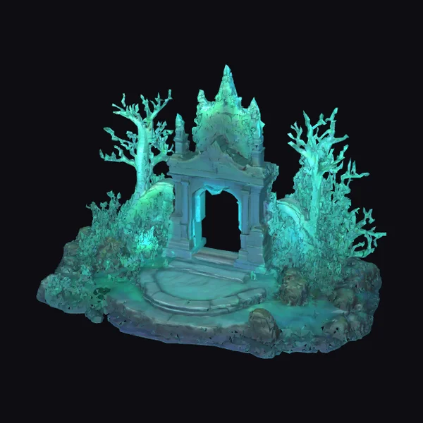 Bioluminescent Ocean Shrine