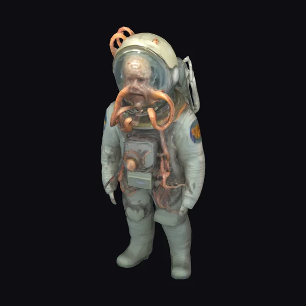 Astronaut with Tentacle Face