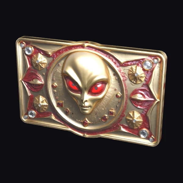 Alien Face Copper Plate