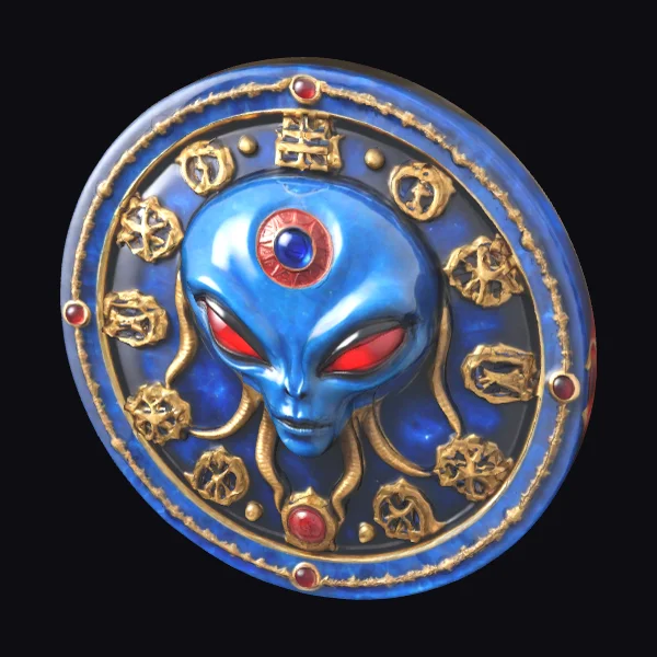 Alien Face Copper Plate