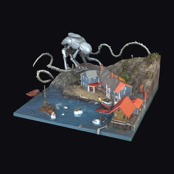 Alien Robot Coastal Attack