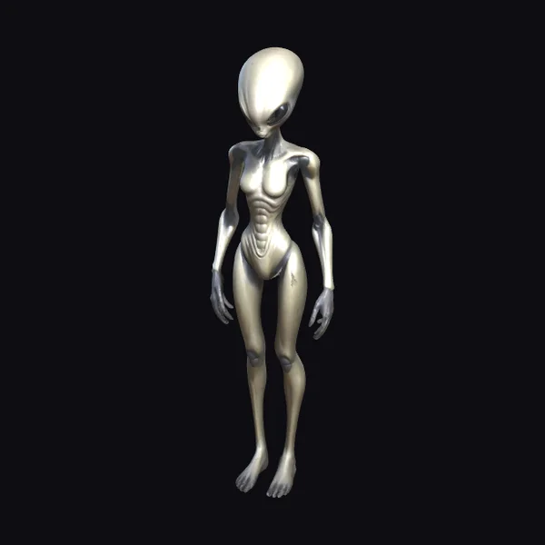 Slender Alien Humanoid