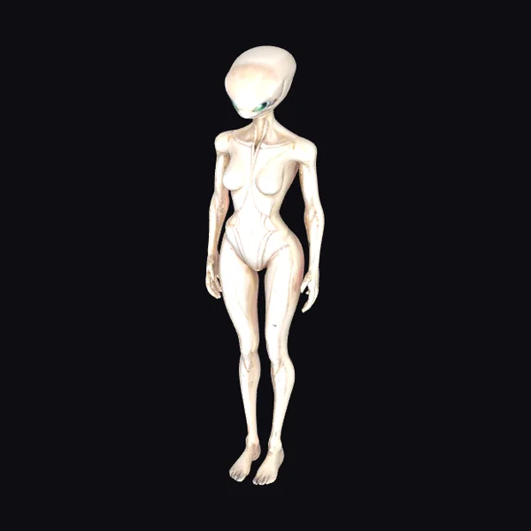 Tall Slender Alien Humanoid