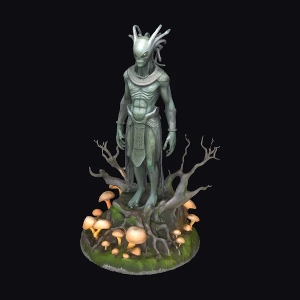 Ancient Alien Warrior Statue